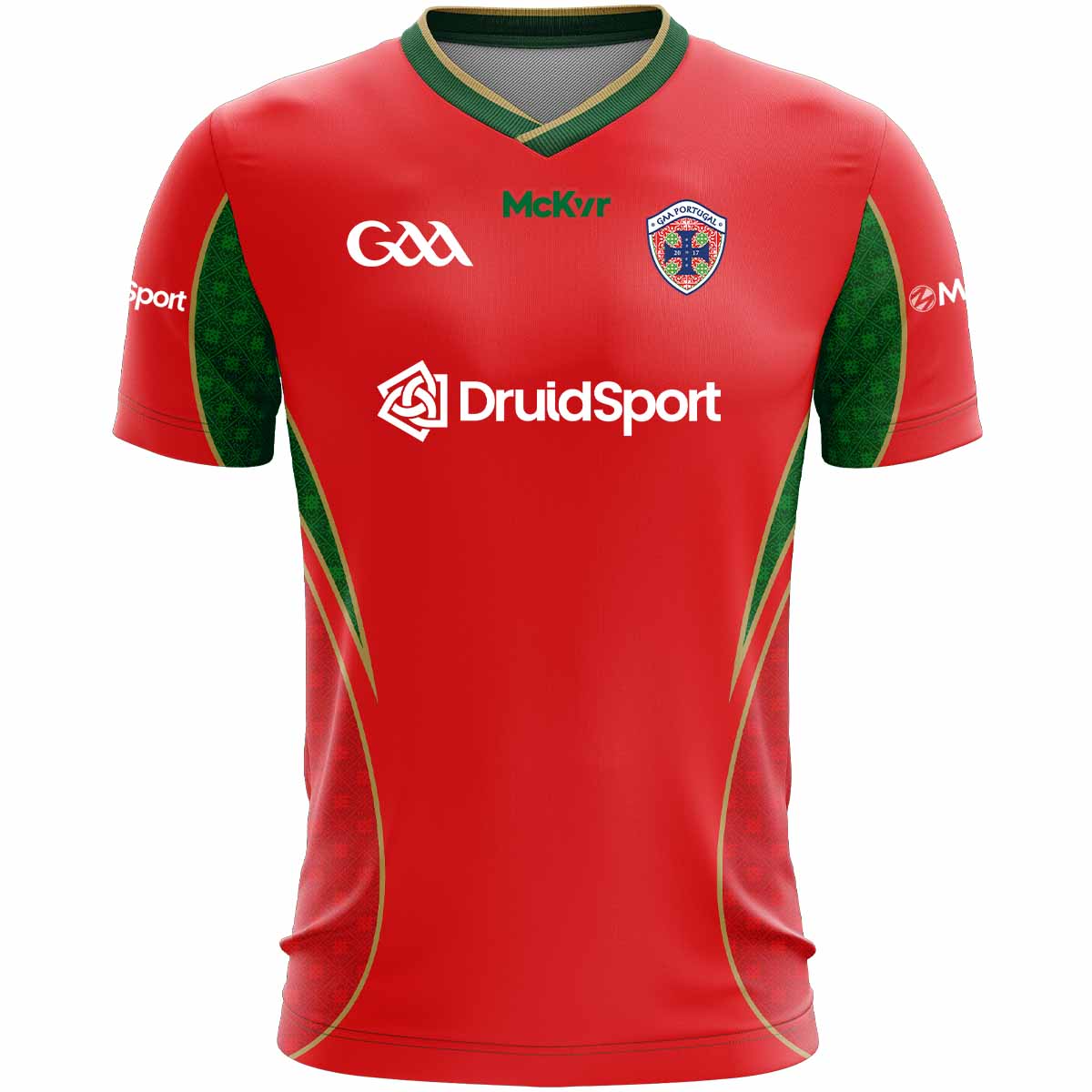 McKvr Portugal National Team GAA Playing Jersey - Youth - Red/Green